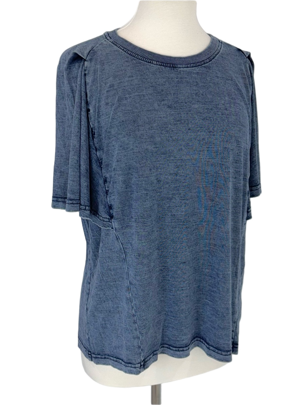 Jane & Delancey blue flounce t-shirt